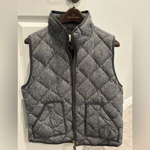 J. Crew Women Black Quilted Vest
